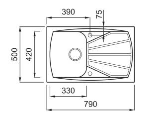 elleci living 300 g54 mosogatótálca