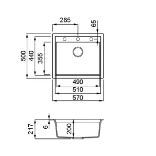 elleci sintesi LKS10582BKM mosogatótálca