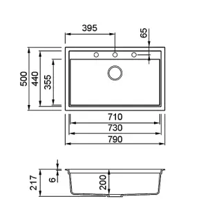 elleci sintesi 130 k82 fekete tartozékokkal keratek mosogatótálca 