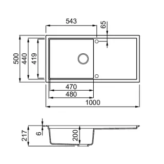 elleci sintesi 480 k96 inox tartozékokkal keratek mosogatótálca 
