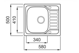 elleci sky 125 dx inox medence jobb oldalt mosogatótálca 
