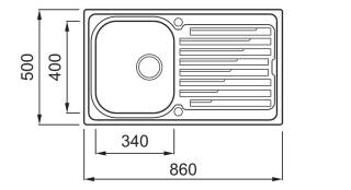 elleci sky 400 dx inox medence jobb oldalt mosogatótálca 