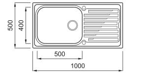 elleci sky 480 sx inox medence bal oldalt mosogatótálca 