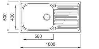 elleci sky 480 dx inox medence jobb oldalt mosogatótálca 