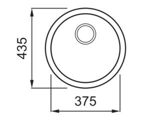 elleci sky round 435 inox mosogatótálca 