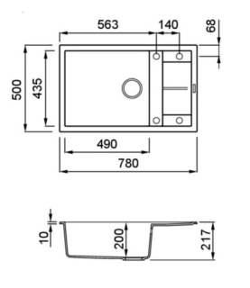 elleci unico 310 k97 keratek mosogatótálca 
