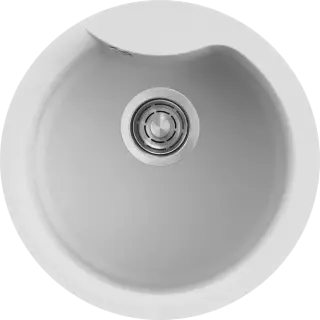 Elleci OUTLET - Mosogatótálca Ego ROUND G68 Bianco - Kiállított bemutató termék!