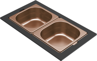 ELLECI - Tároló edény kétrészes gourmet 366 bronz HPL kerettel