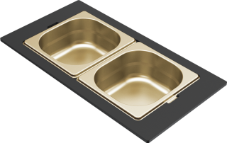 ELLECI - Tároló edény kétrészes gourmet 418 arany HPL kerettel