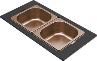 ELLECI - Tároló edény kétrészes gourmet 378 bronz HPL kerettel