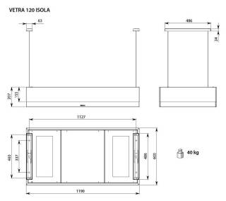 falmec vetra sziget inox elszívó