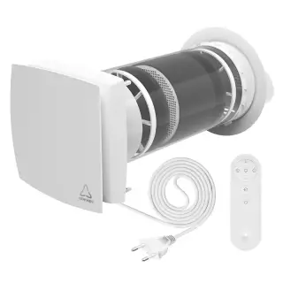 HOLTOP/AIRWOODS AV-TTW6-W egyhelyiséges hővisszanyerős szellőztető automata zsaluval, WiFi csatlakozással
