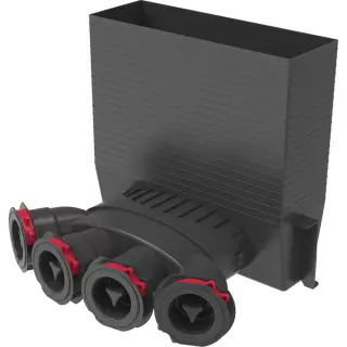 HEATPEX - Csatlakozó doboz, téglalap DN63 mm (4x63mm) ARIA CONNECT