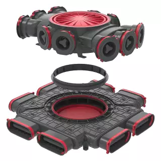 HEATPEX - Osztódoboz lapos csatornához 573x573x62 8x50 mm