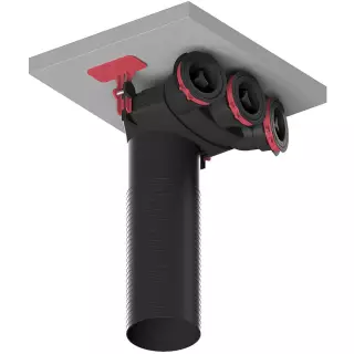HEATPEX - Szelepfogadó elem 90°-os (DN75mm x 3) ARIA CONNECT