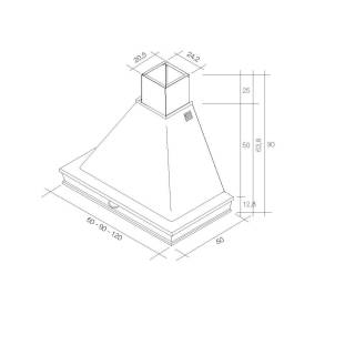 kdesign zoe 120 cm natúr t600