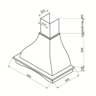 KDESIGN - Páraelszívó PETRA 90 natúr T500 - Fehér