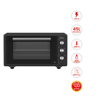 ARDES AR451 45 literes légkeveréses elektromos mini sütő - zománcozott sütőtér/forgónyárs funkció