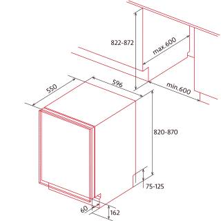 nodor norfrost ice-82 bi beépíthető fagyasztószekrény - Ajándék hűtőtáska