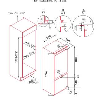 Nodor Norfrost Hail-177 tnf bi sl beépíthető hűtőszekrény - Ajándék hűtőtáska