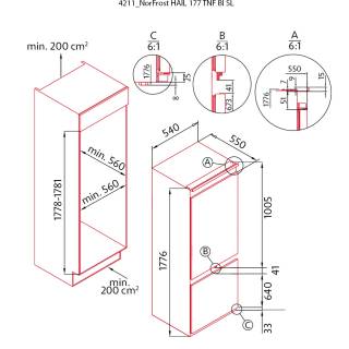 nodor norfrost hail-177 tnf bi sl beépíthető hűtőszekrény