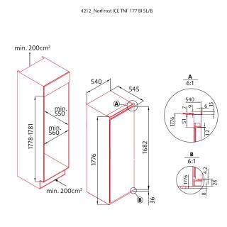 nodor norfrost ice tnf-177 bi sl beépíthető fagyasztószekrény