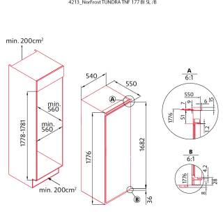 nodor norfrost tnf-177 bi sl beépíthető hűtőszekrény