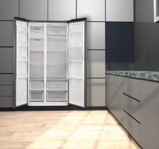 Nodor 8592 Side by Side Inox hűtőszekrény - Ajándék hűtőtáska