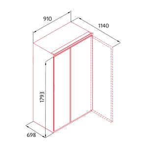 Nodor 8592 Side by Side Inox hűtőszekrény - Ajándék hűtőtáska
