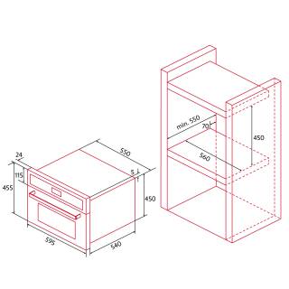 nodor mw-4800 fehér beépíthető mikrohullámú sütő