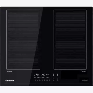 NODOR - Beépíthető kerámialap indukciós IH-N6406 BK Hob to Hood - Fekete