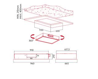 nodor 8569 isla bestla wh 960 rf fehér elszívó