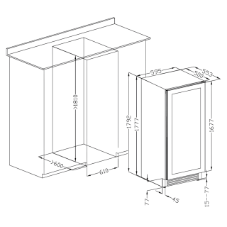 SIRIUS - Beépíthető borhűtő SW-1