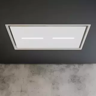 SIRIUS - Páraelszívó SLT-971 EM 120 cm H 160 TW fehér üveg + Mikro MW-5120