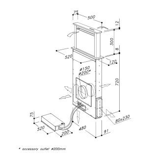 Sirius OUTLET - Páraelszívó S-DD3 TC EM 52 fekete üveg
