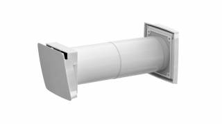 Vilpe WIVE-100 légbevezető termosztáttal, beige színű kültéri védőráccsal