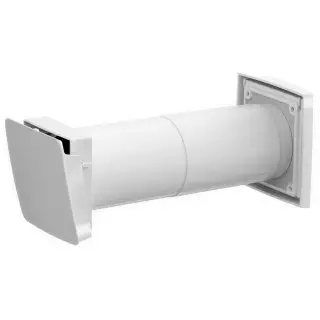 Vilpe WIVE-100 légbevezető termosztáttal, fekete színű kültéri védőráccsal