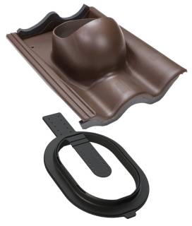 VILPE betoncserép CLICK átvezető elem, barna