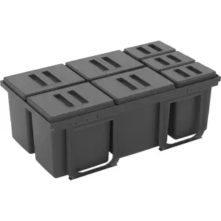 EKOTECH - Beépíthető hulladékgyűjtő JAZZ 90 4x12 liter+3x5 liter