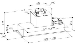 Sirius - Páraelszívó SL-903 P 90 cm Inox