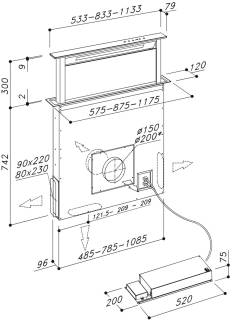 sirius s-dd2 tc/l em 118 inox elszívó