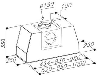 Sirius - Páraelszívó SL-906 L TW 52 cm Inox