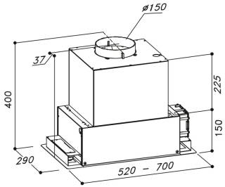 Sirius - Páraelszívó SL-907 52 cm Inox