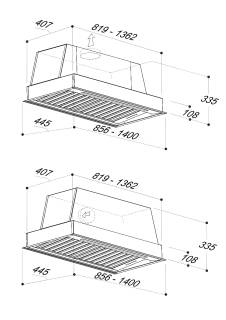 Sirius - Páraelszívó SL-909 TW 1M 140 cm Inox