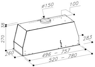 sirius slt-913 78 cm fehér üveg elszívó