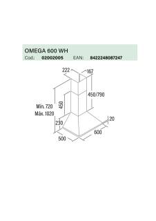 cata omega 600 wh/l fehér elszívó