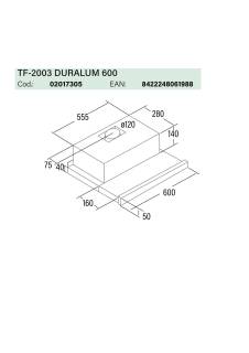 cata tf-2003/60 led duralum inox elszívó