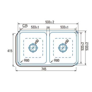 cata cb-2 inox mosogatótálca 