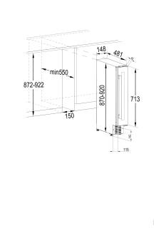 cata vi-15107 x inox beépíthető borhűtő