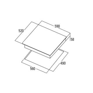 cata IBG-6304 BK indukciós kerámialap